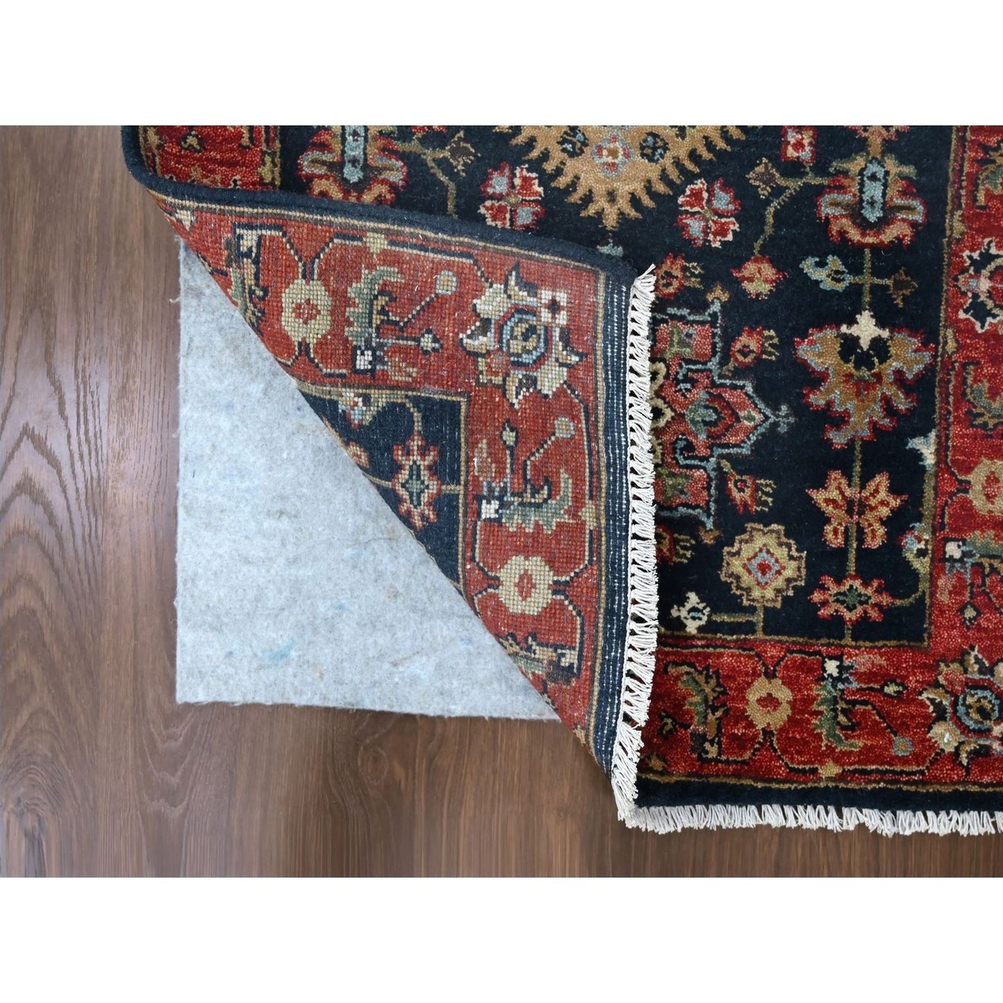 2'9"X8' Blue Karjihooz Medallions Design Hand Knotted Wool Runner Rug