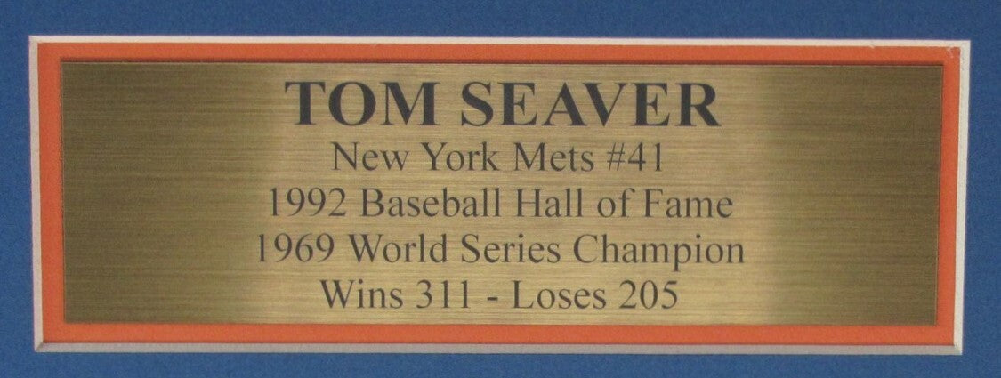 Tom Seaver Hof Autographed/Signed Baseball Jersey