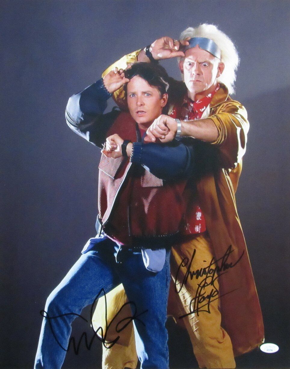 Michael J Fox/Christopher Lloyd Auto/Sign 16X20