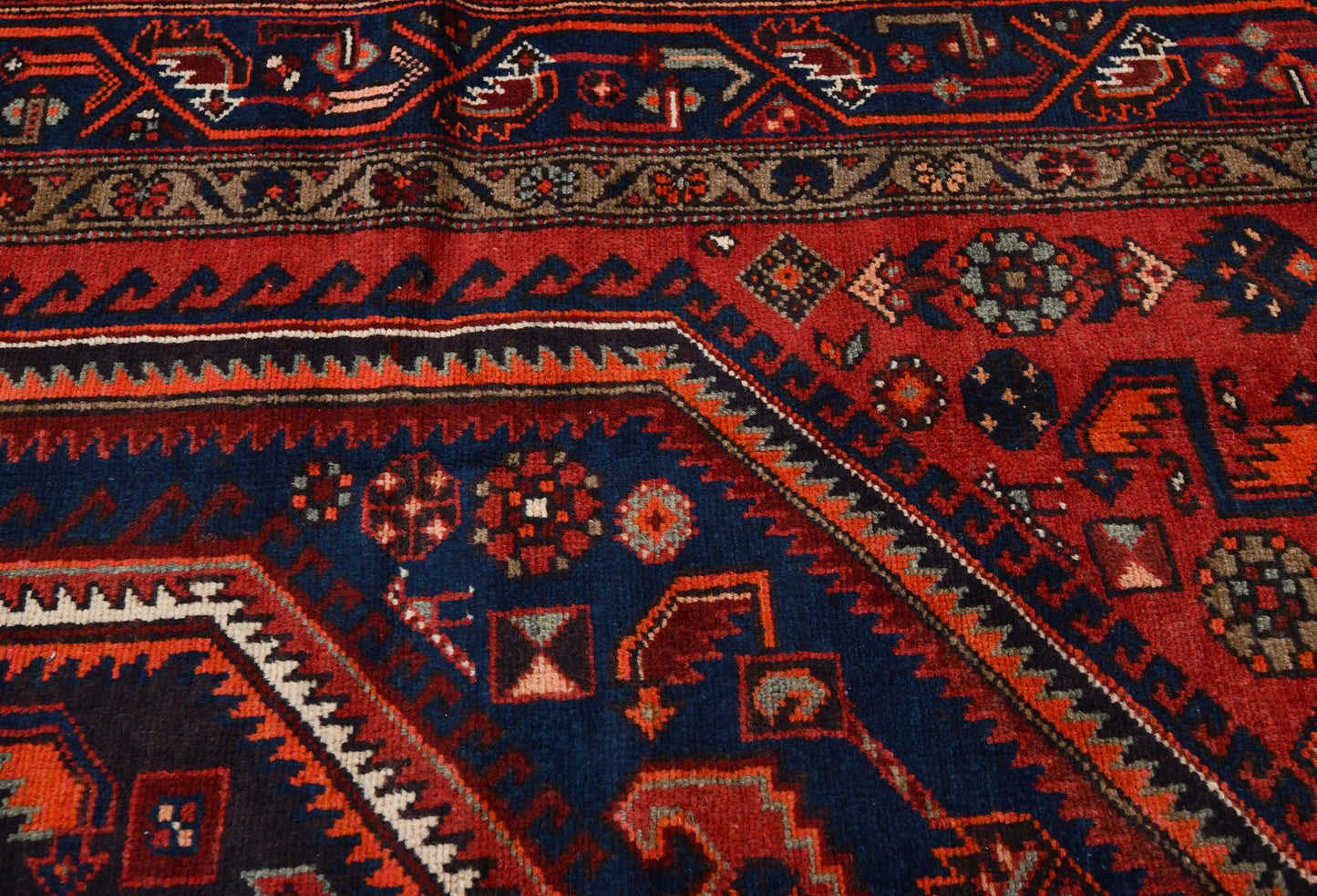 4'5X6'7 Ft Vintage Wool Rug Oriental Carpet For