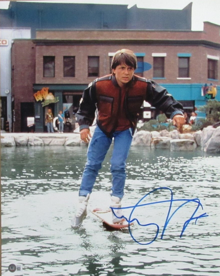Michael J Fox Autographed 16X20 Photo Back To The