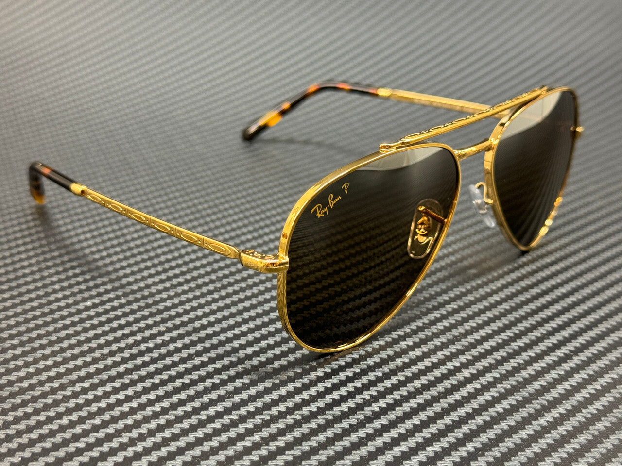 Ray Ban Rb3625 9196G5 Gold Polarized Unisex 62 Mm