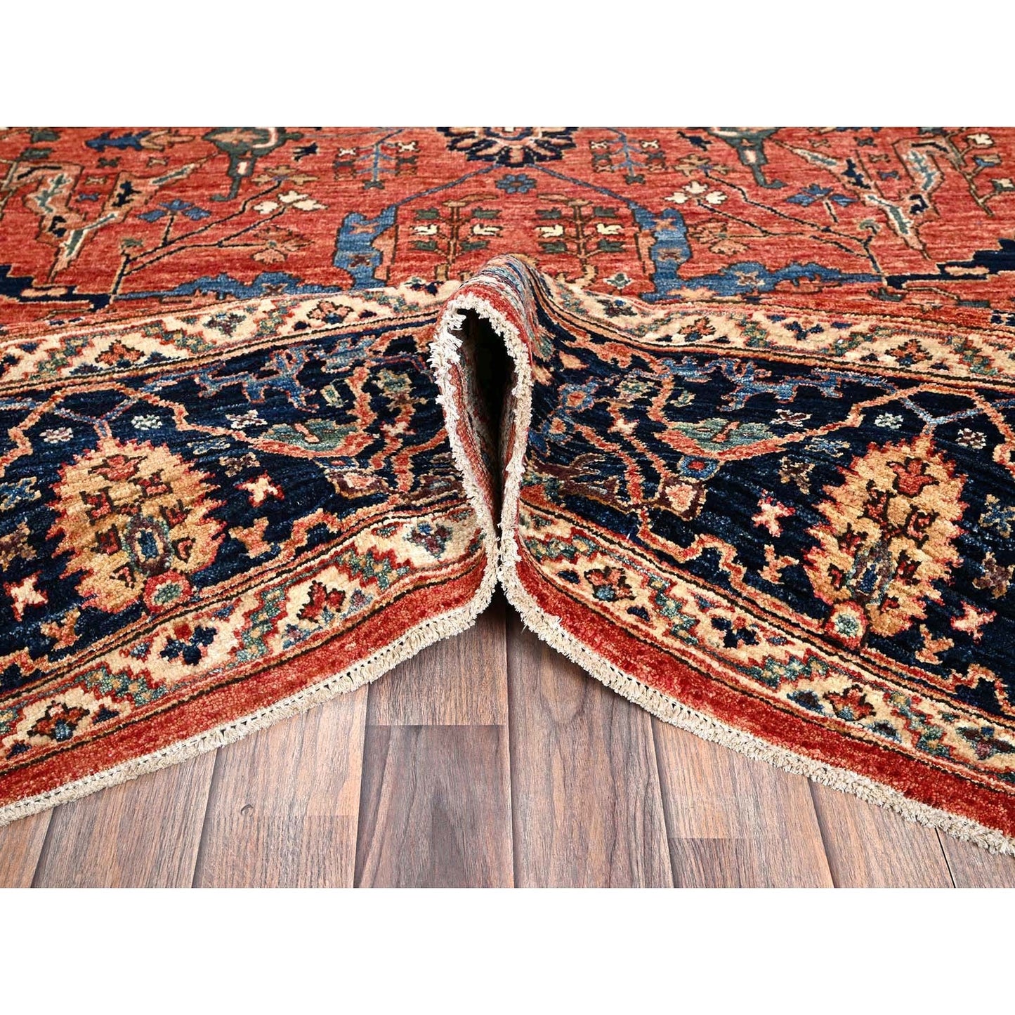 8'X10'4" Red Aryana Grade Bijar Garus Design Soft Wool Hand Knotted Rug