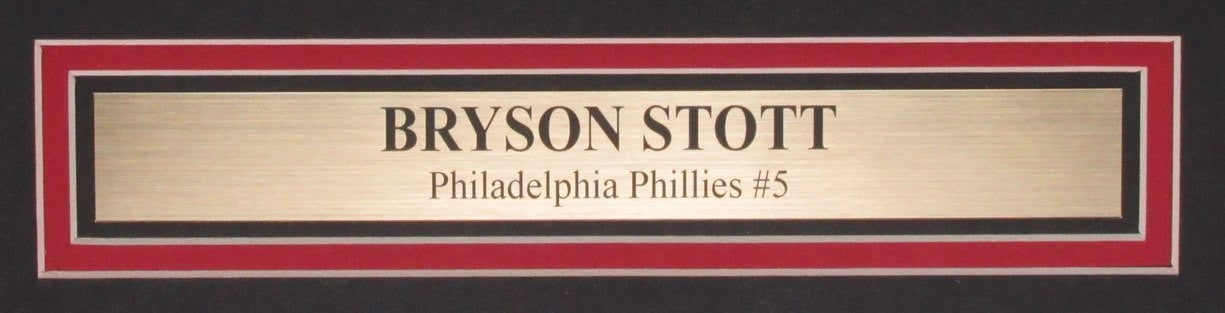 Bryson Stott Signed/Autographed 16X20 Photo Phillies Framed Fanatics 197600