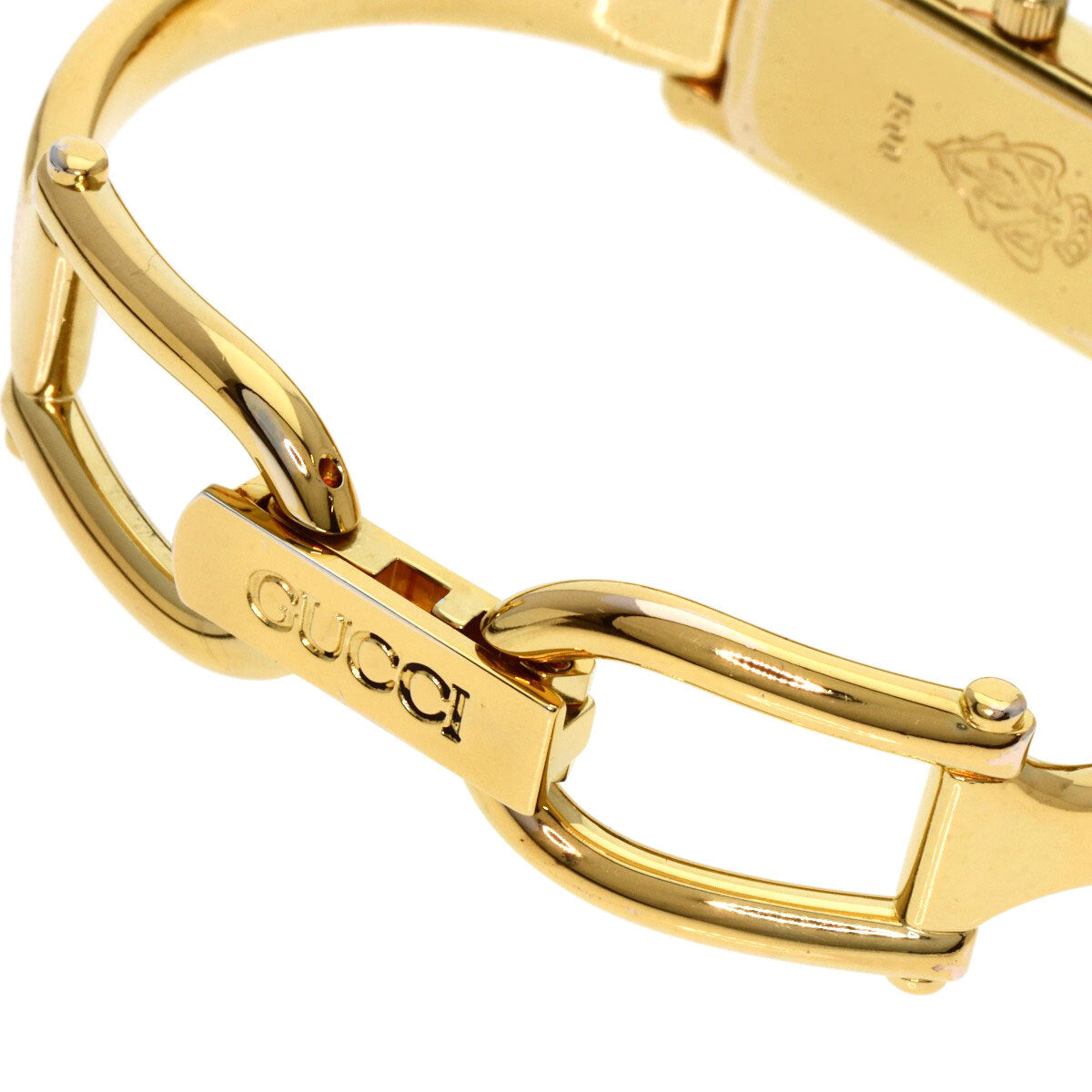 Gucci Square Face Bangle Watches Gold Plated/Gold Plated Ladies