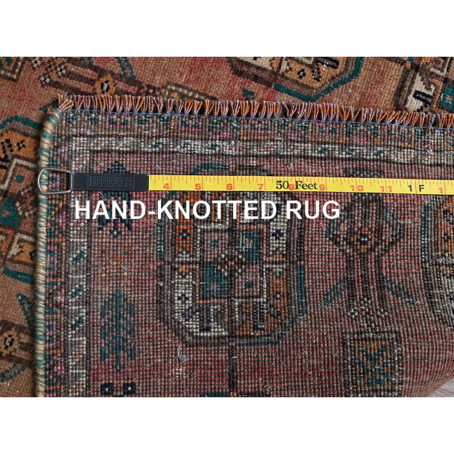 2'4"X7'8" Brown Vintage Zoroastrian Sheeraz Hand Knotted Wool Runner Rug