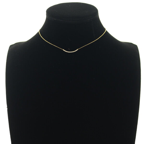 Ahkah Necklace Believe You Diamond 0.10Ct 18K 750 Yellow Gold