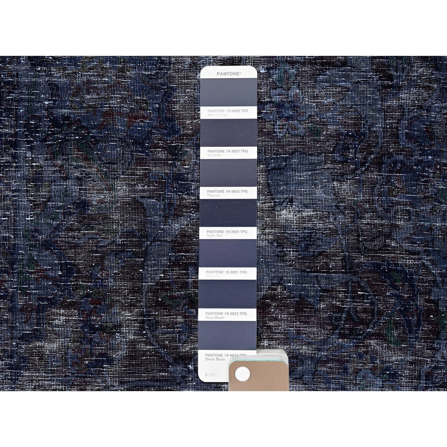 6'5"X10'3" Blue Overdyed Semi Antique Tebraz Hand Knotted Oriental Rug