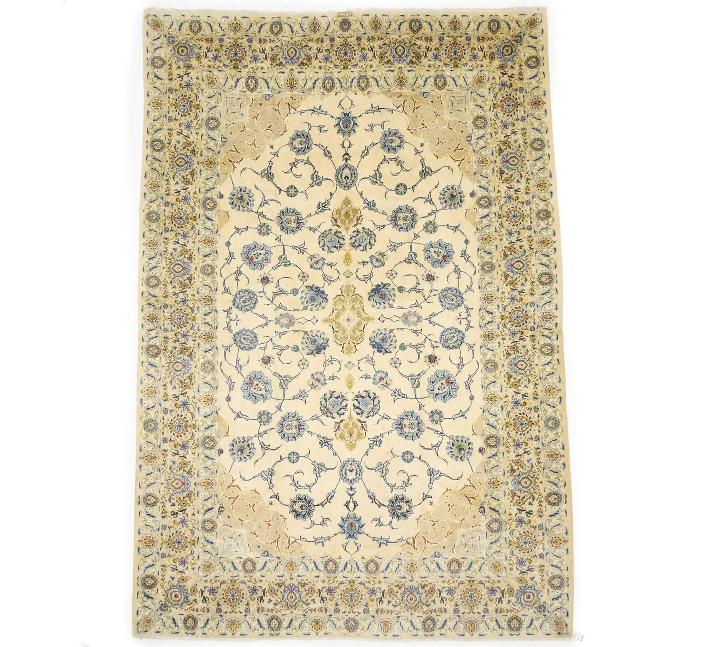 Semi-Antique Vintage Signed Handmade Wool Rug