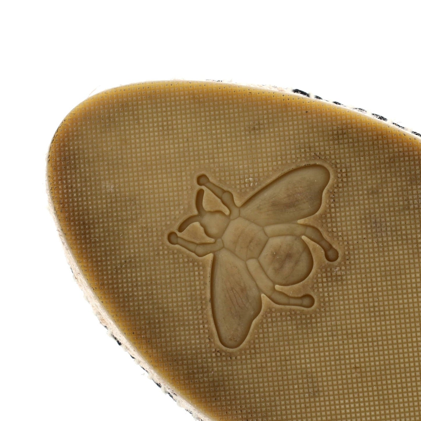 Gucci Womens Pearly Gg Wedge Espadrilles Crochet Cotton