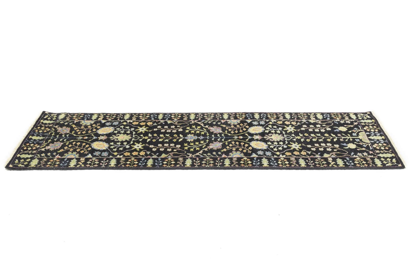2'5X8 ft Black Tree of Life Chobi Oriental Runner