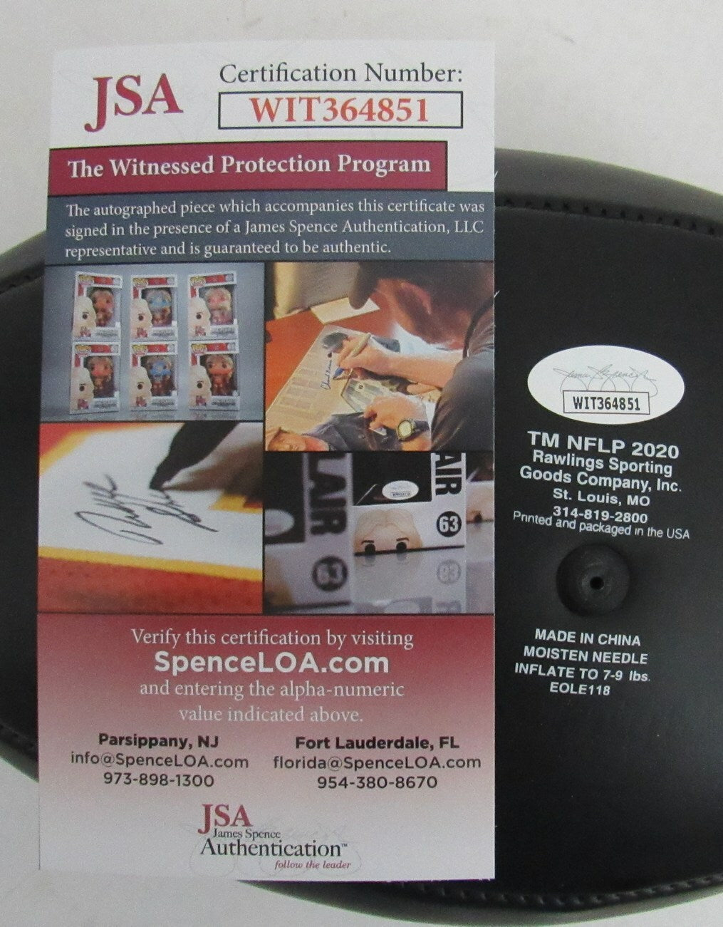 158774 Wilbert Montgomery Signed/ Autographed Eagles Logo Black Football JSA