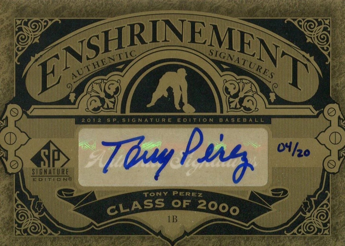 Tony Perez 2012 Autographed Card Upper Deck Sp Signature Edition 04/20
