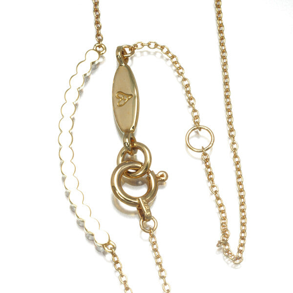Ahkah Necklace Believe You Diamond 0.10Ct 18K 750 Yellow Gold