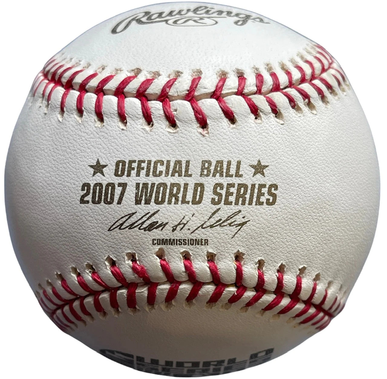 Mike Lowell Autographed 2007 Comemorative World