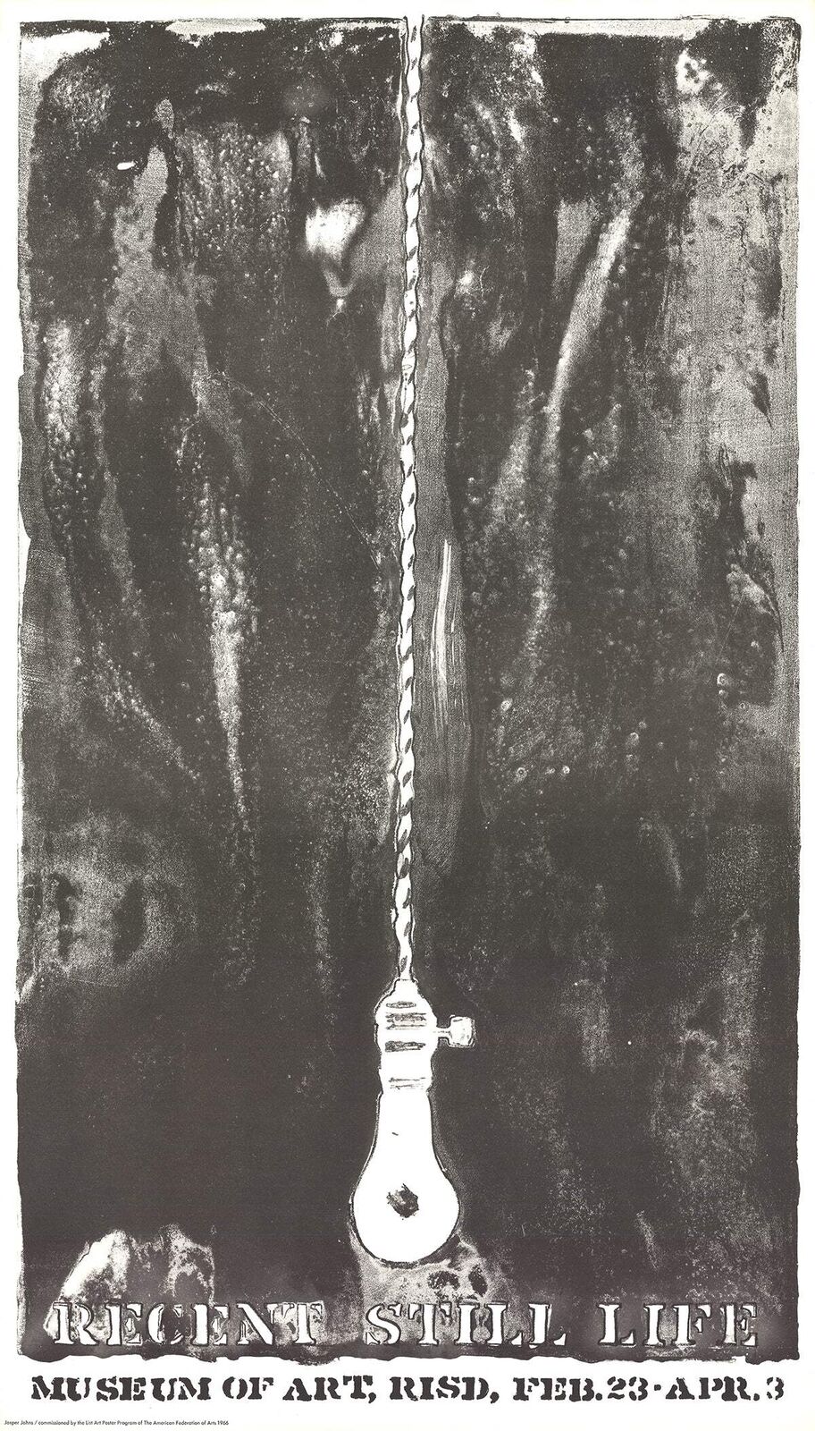 Jasper Johns Recent Still Life (Light Bulb) " Lithograph Pop Art Bl