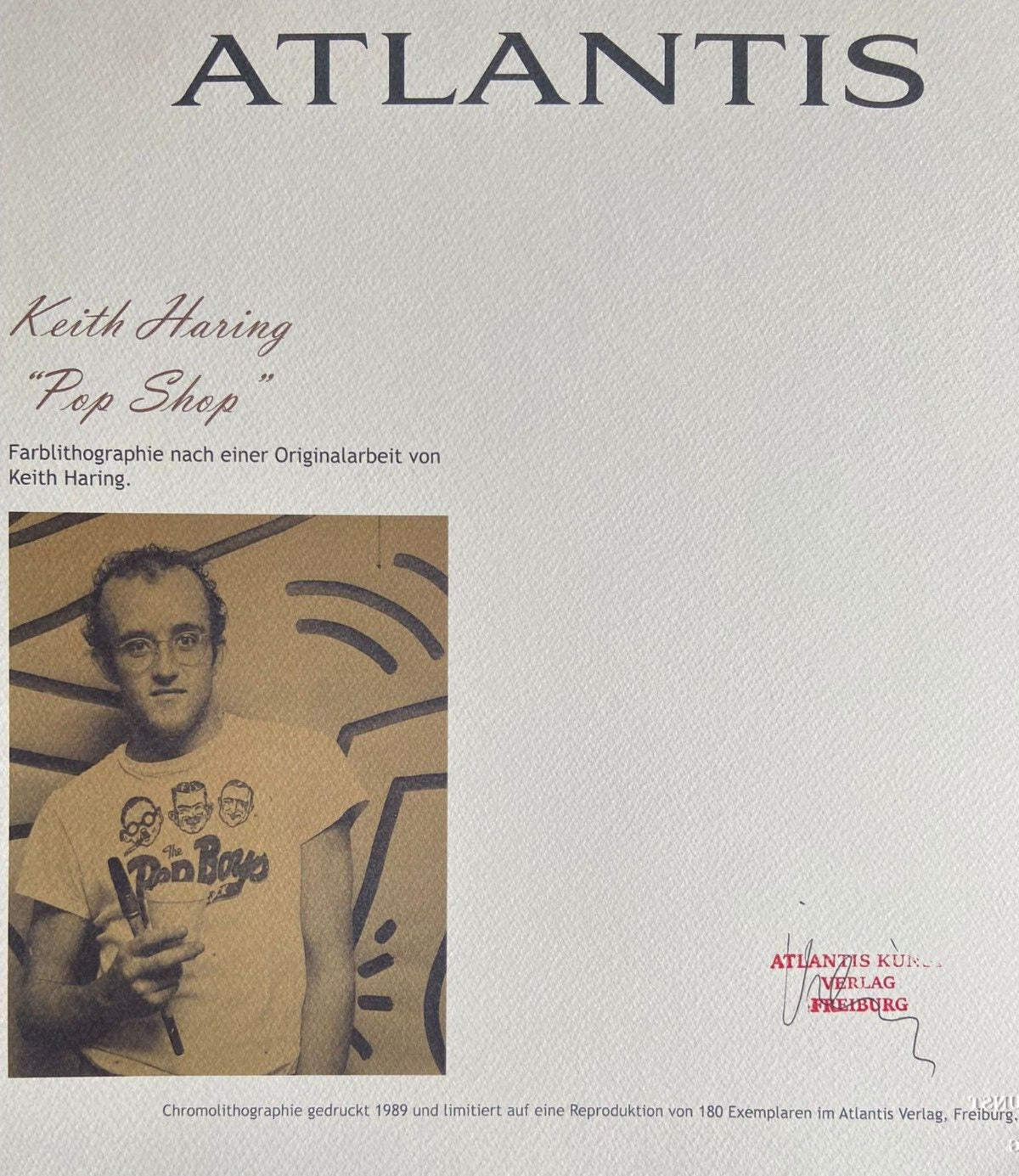 Keith Haring Coa Lithograph
