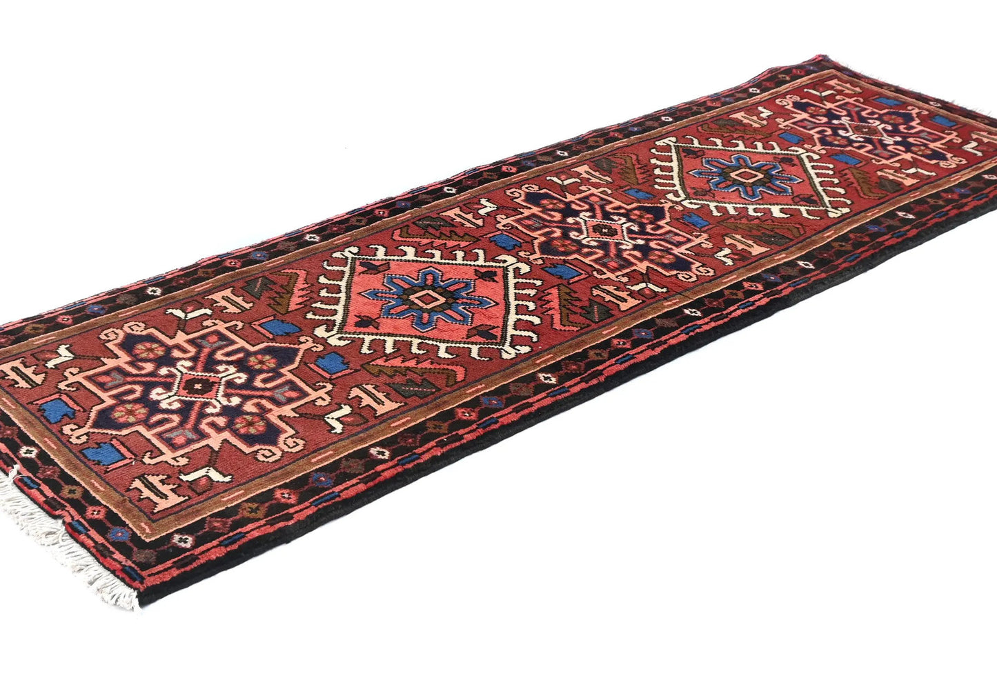 Vintage Tribal Geometric Runner Rug 2X7 Ft Red