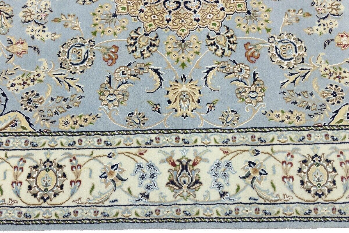 Handmade Indo-Nain Oriental Area Rug Floral