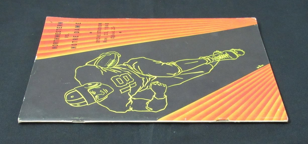 11/23/1940 Northwestern Vs. Notre Dame Program 185914