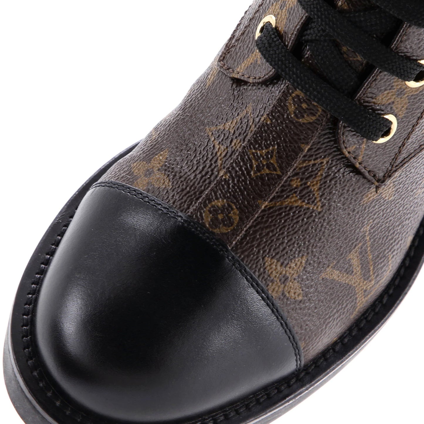Louis Vuitton Women'S Wonderland Flat Ranger Boots Monogram Canvas And Leather