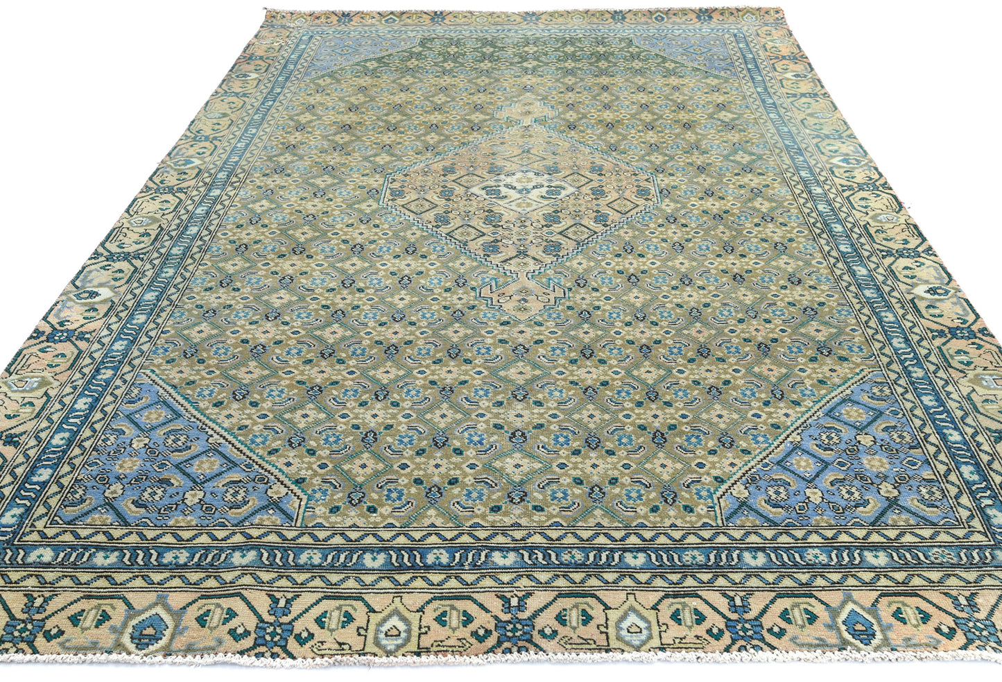 6X9 Ft Semi-Antique Distressed Vintage Oriental