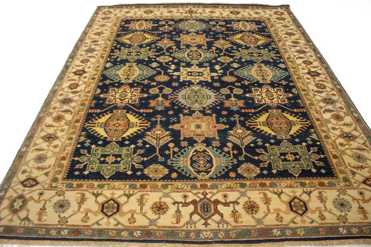 8X10 ft Handmade Indo Karajeh Oriental Rug