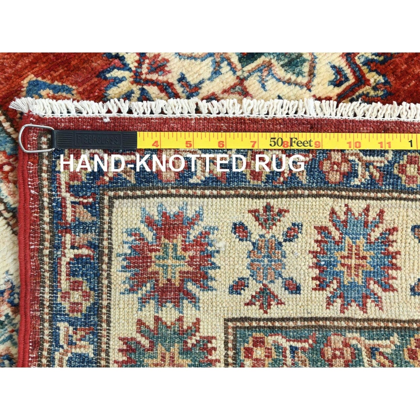 2'8"X39'1" Rich Red Afghan Super Kazak Wool Hand Knotted Xl Runner Rug