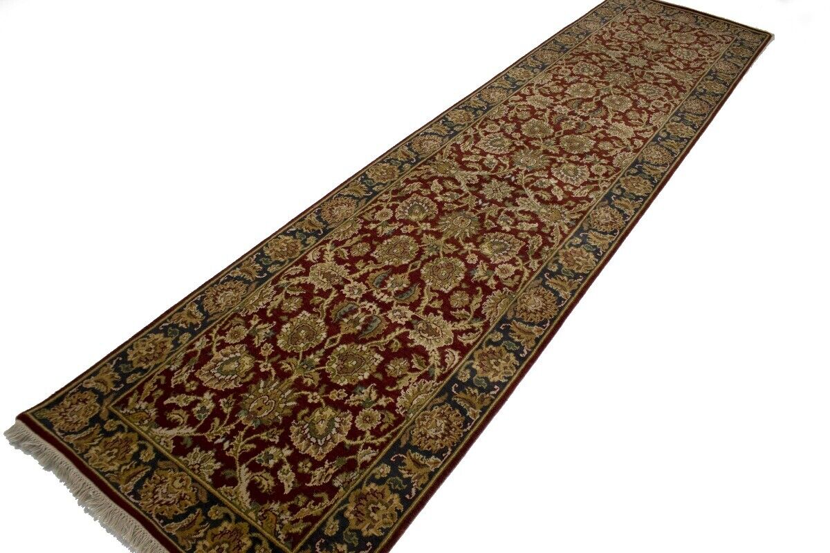 Handmade Chobi Oriental Runner Rug Red & Charcoal