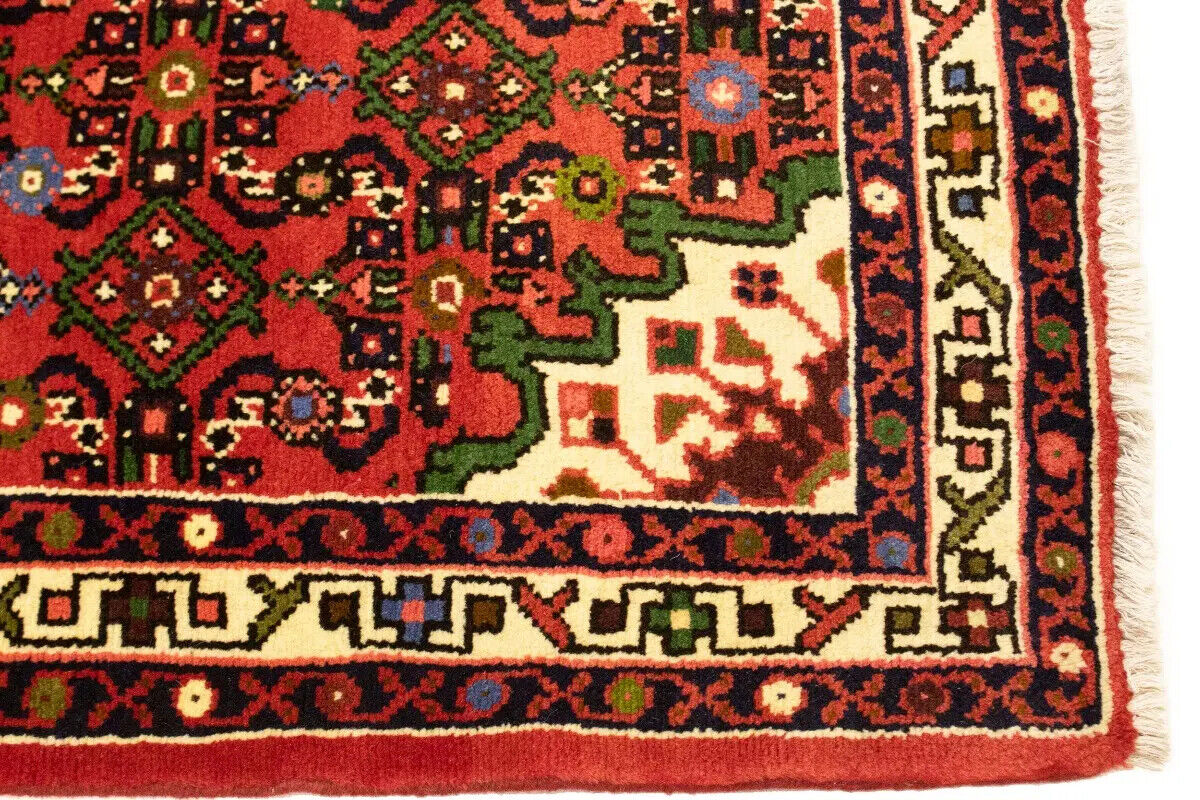 Handmade Oriental Rug Small Floral Tribal