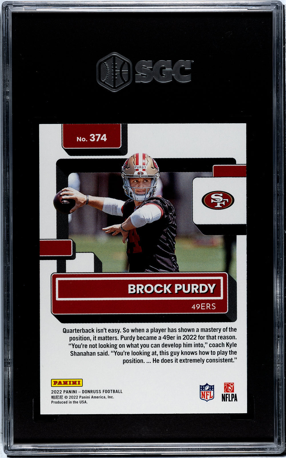 Brock Purdy 2022 Panini Donruss Rated Rookie #374