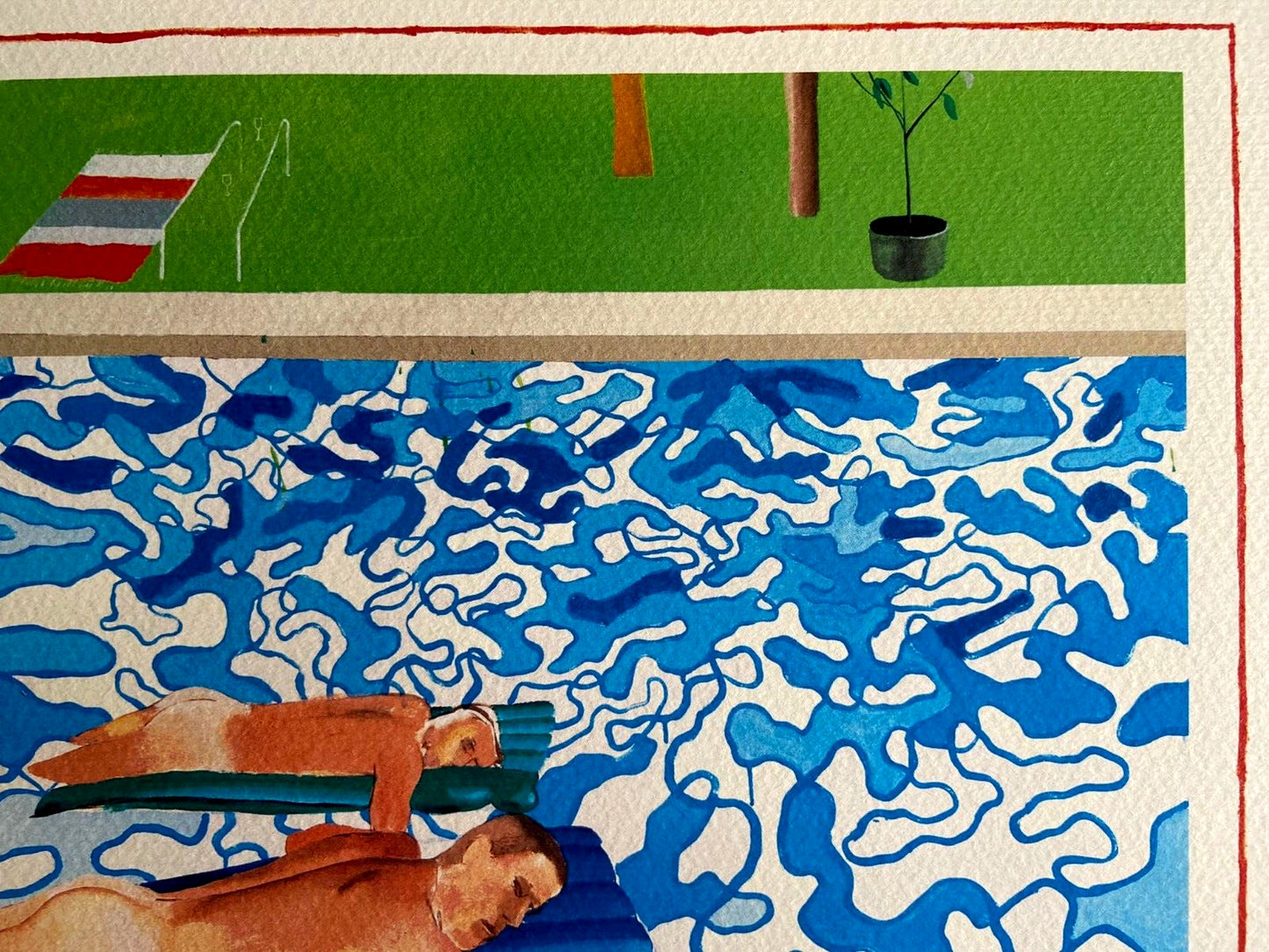 David Hockney "California" Lithograph Coa Signed Op Hand Numbered Crayon