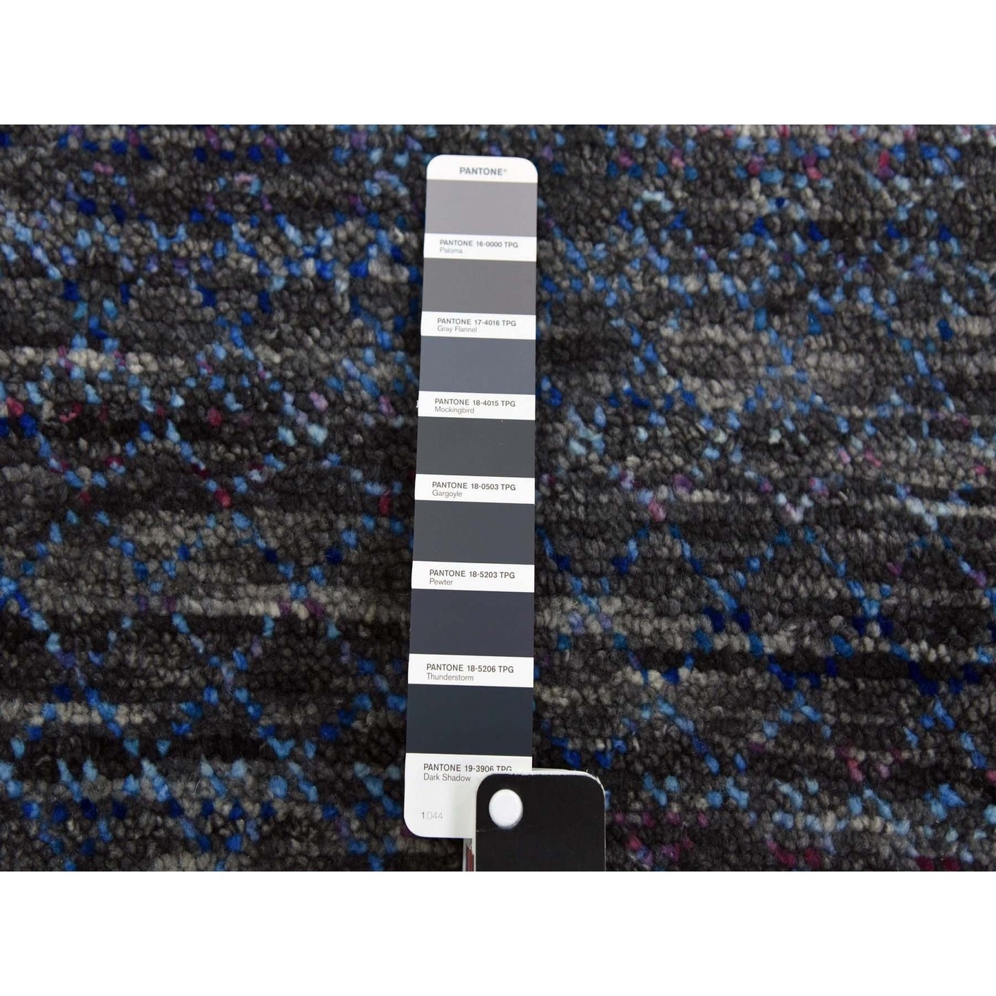 10'X14' Blue Modern Chiaroscuro Collection Pure Wool Hand Knotted Rug