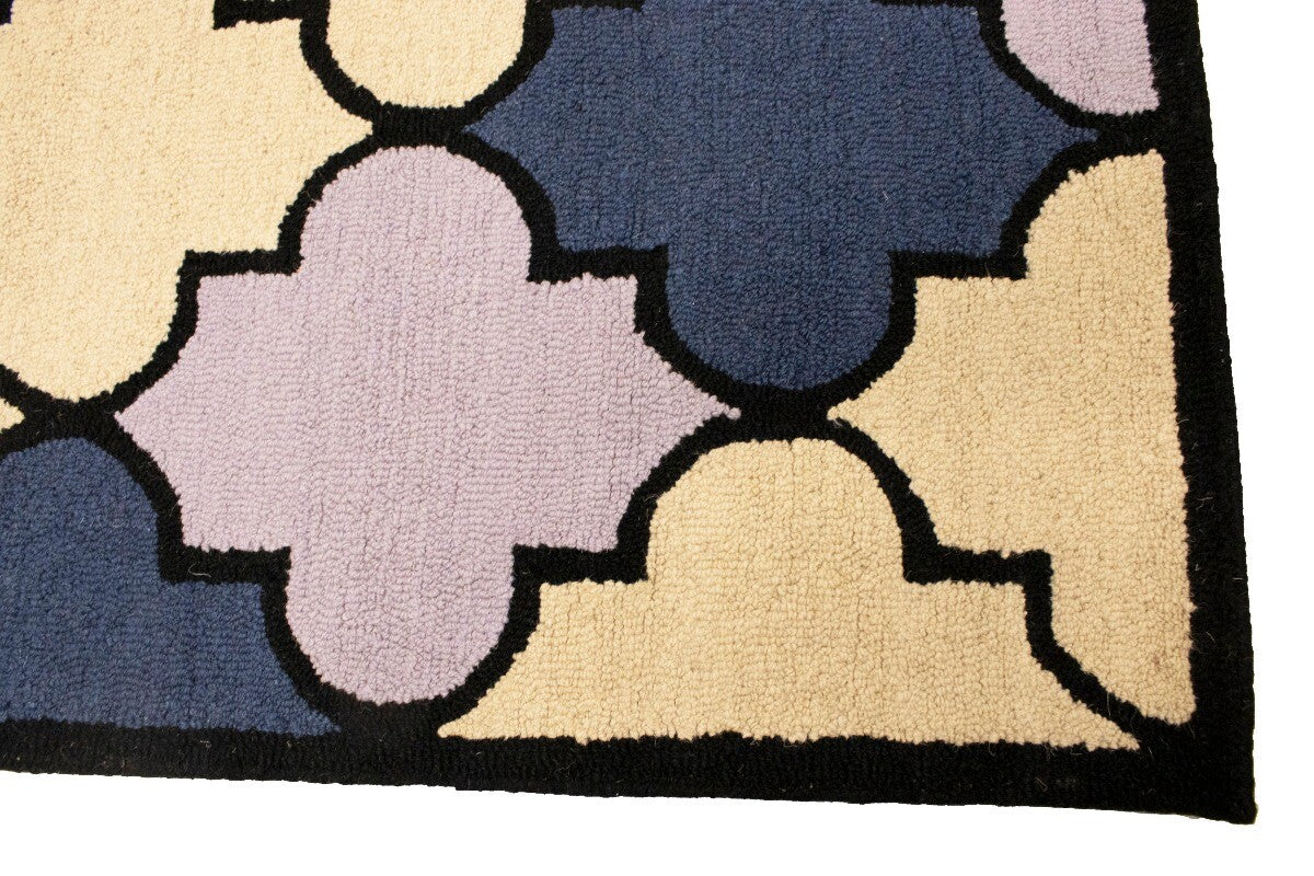 5X8 Ft Multicolored Hand-Tufted Rug Contemporary