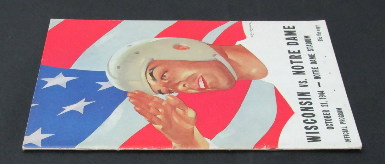 10/21/1944 Wisconsin Vs. Notre Dame College Program 185934