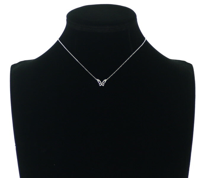 Necklace Diamond Butterfly 18K 750 White Gold