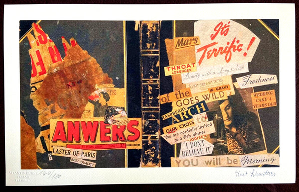 Kurt Schwitters Signed Numbered Coa