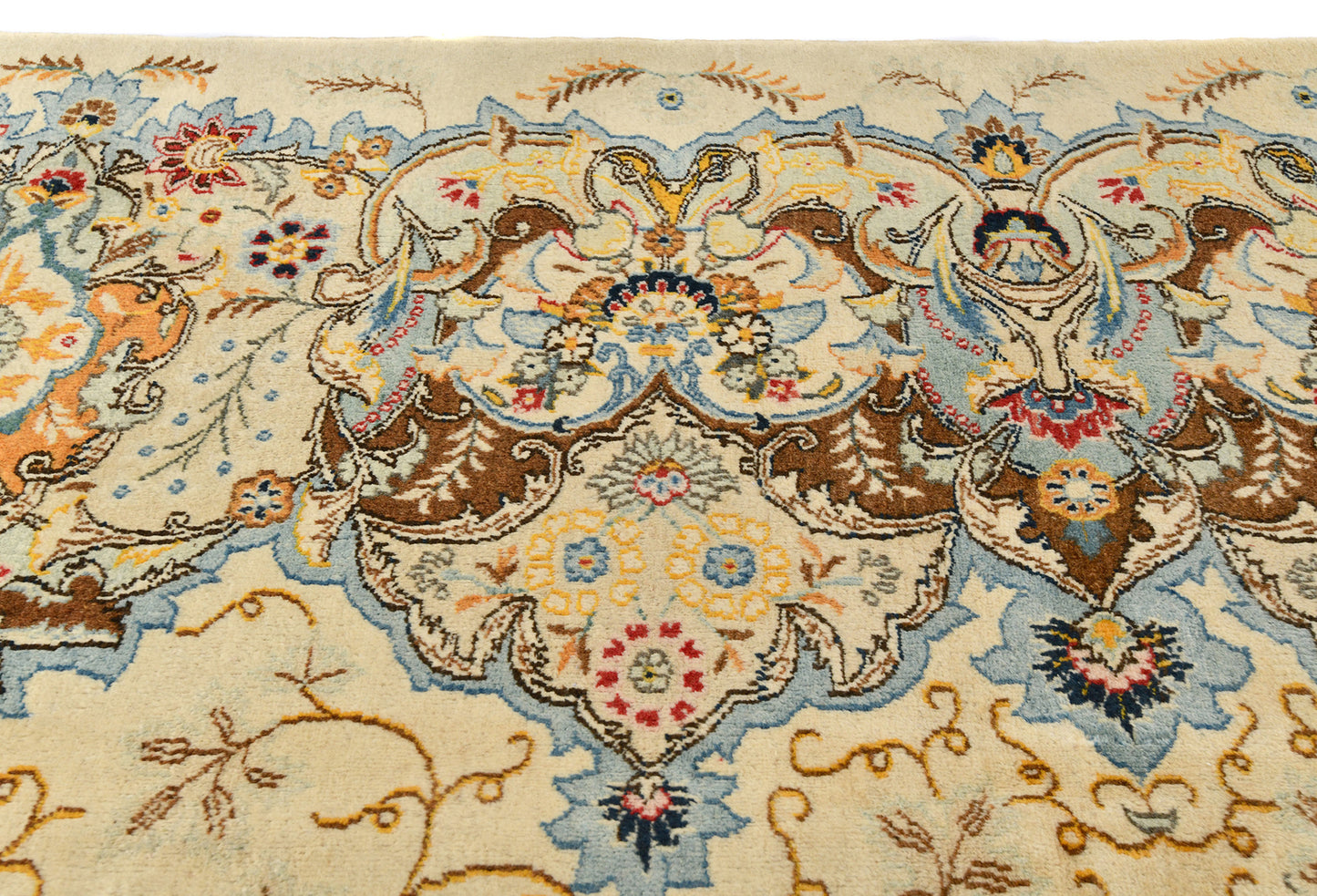 Handmade Semi-Antique Oriental Rug Beige