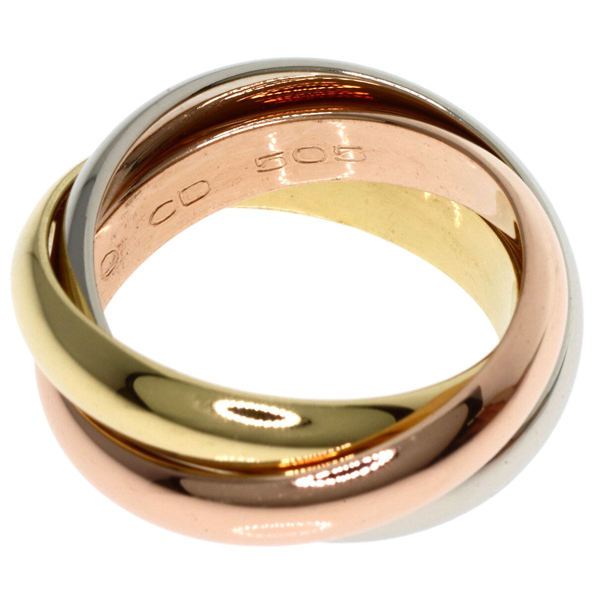 Cartier Ring Trinity Mm #49 K18 Yellow Gold K18