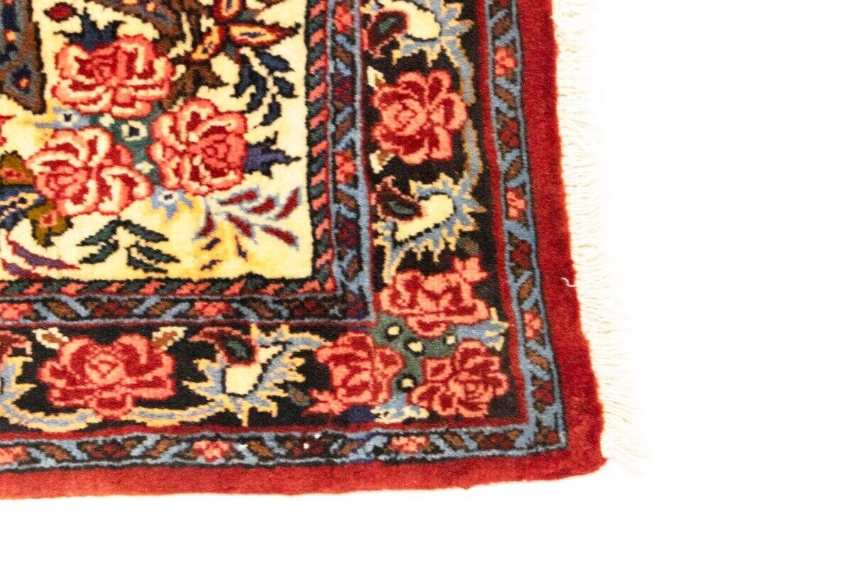 3X5 Ft Vintage Oriental Rug Floral Tribal Design