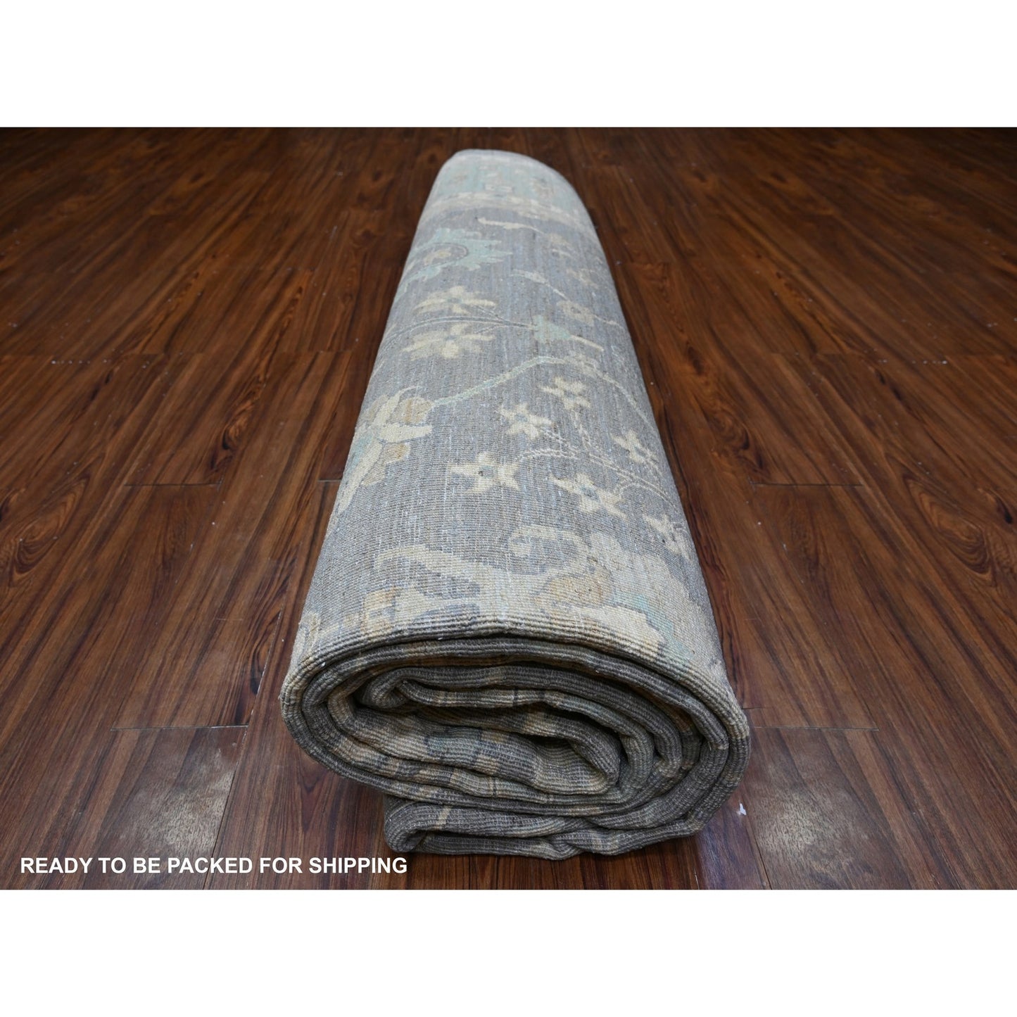10'2"X14' Sabre Gray Peshawar Mahal Design Hand Knotted Wool Oriental Rug