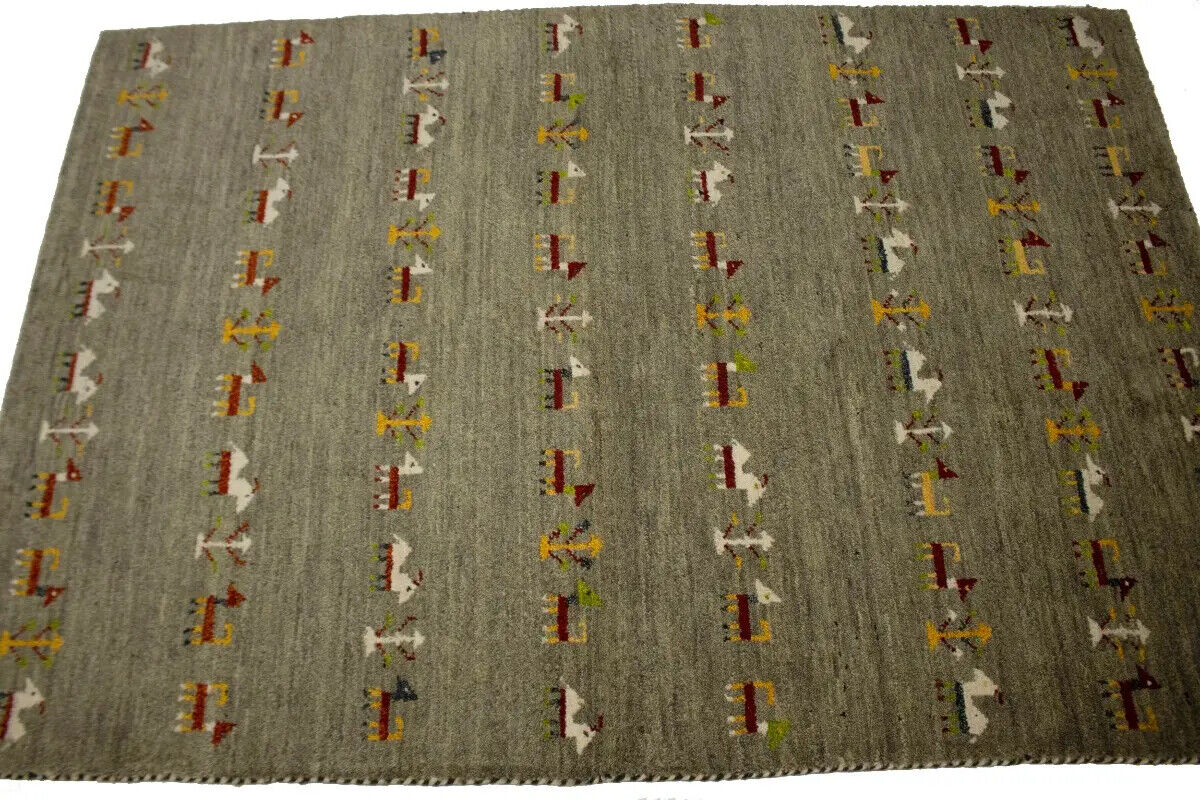Handmade Tribal Oriental Area Rug Brownish Gray