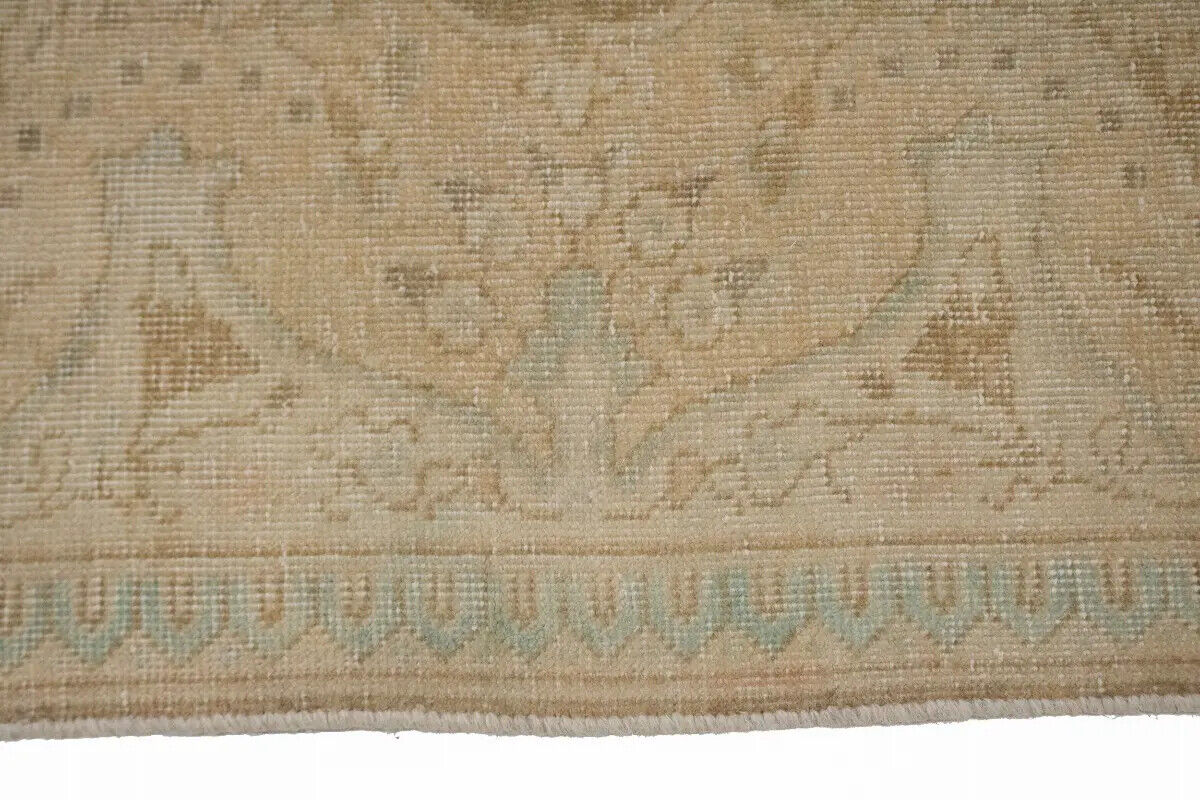 Antique Hand-Knotted Wool Oriental Area Rug Beige