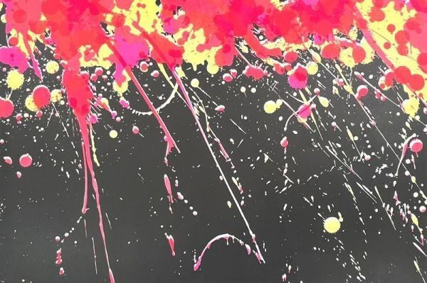 Walasse Ting Lithograph Fireworks 1974 Large Artwork Signed Print Club Issued