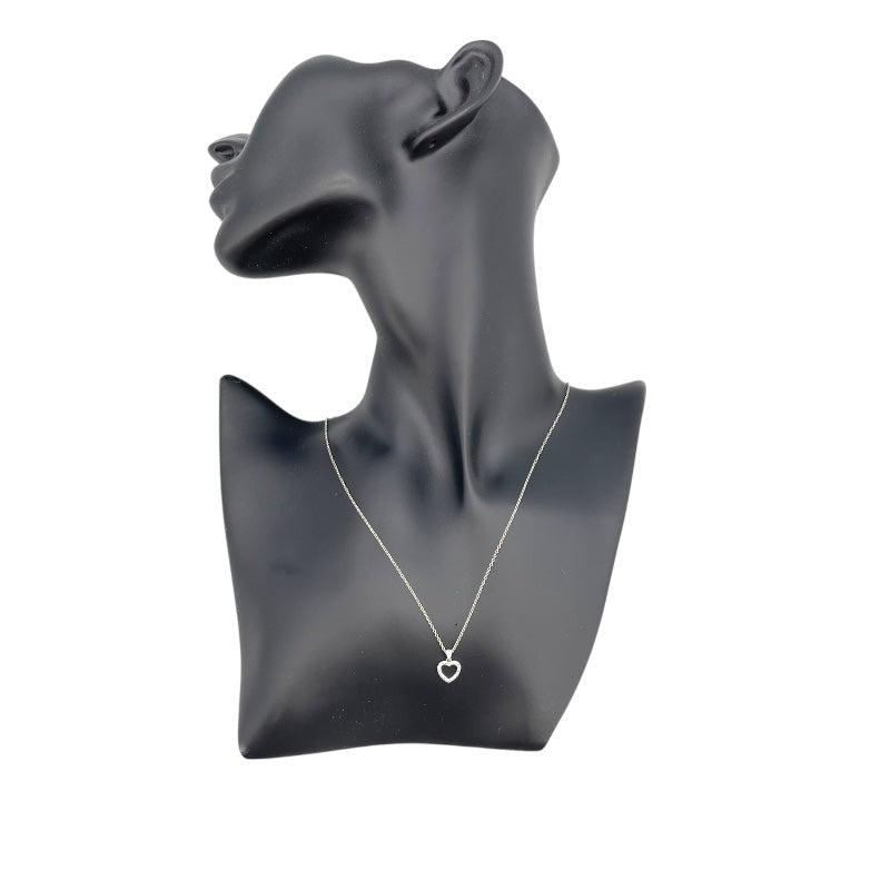 Tiffany & Co. Metro Heart Necklace Pt950 & Diamond