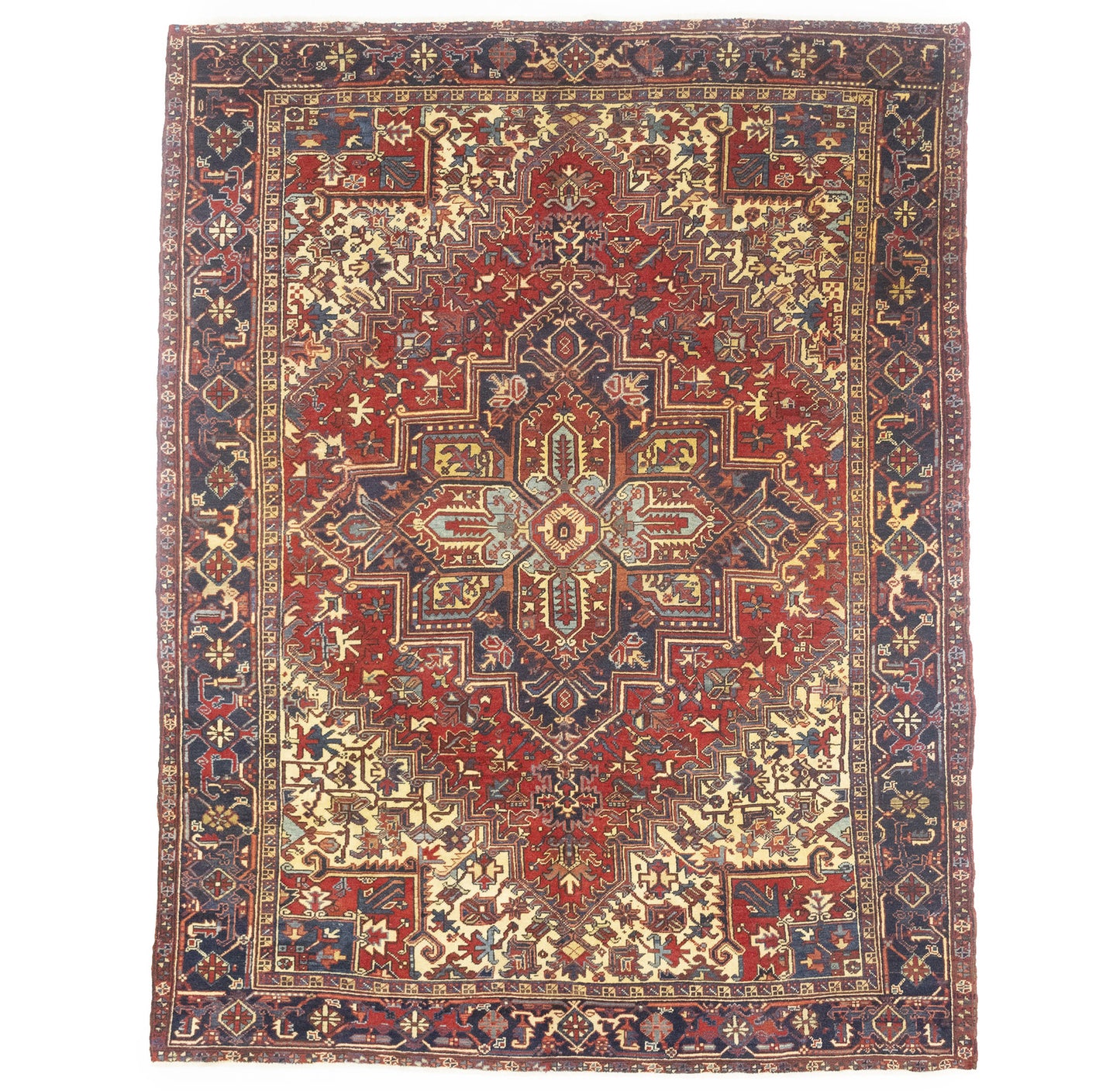 8X11 Ft Handmade Vintage Oriental Rug Red Floral