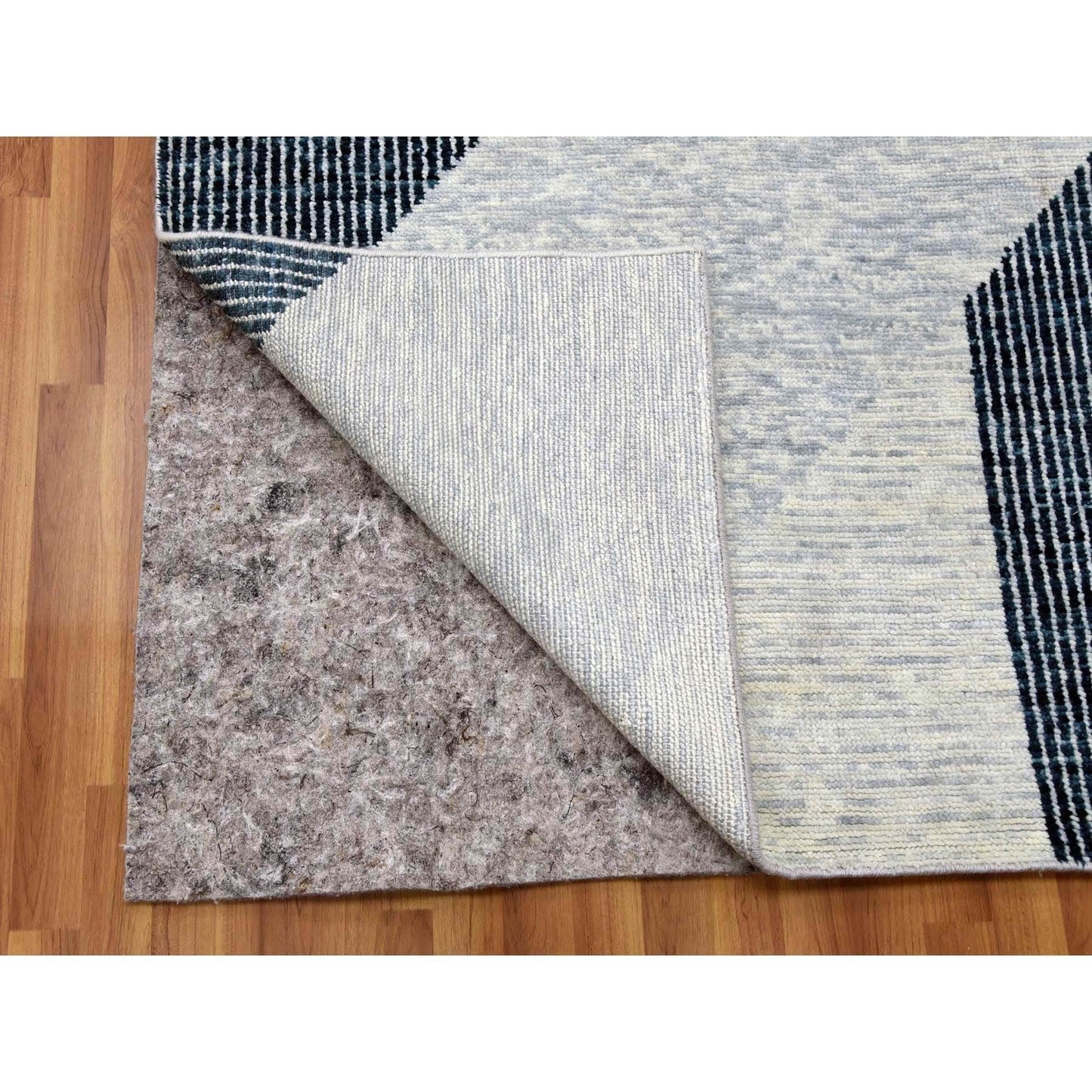11'10"X15'2" Gray Art Deco Collection Wool Hand Knotted Oversized Rug