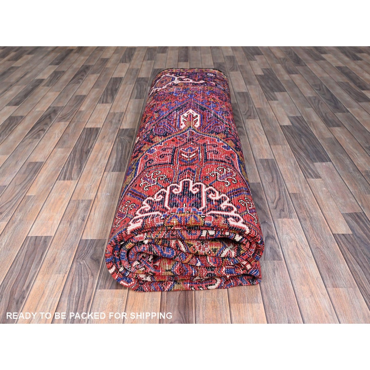 10'X12'9" Goji Berry Red 100% Wool Tribal Weaving Vintage Oriental Rug