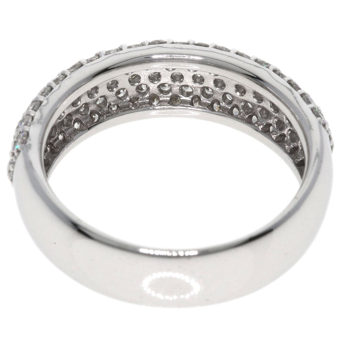 Ponte Vecchio Ring Pave Diamond K18 White Gold
