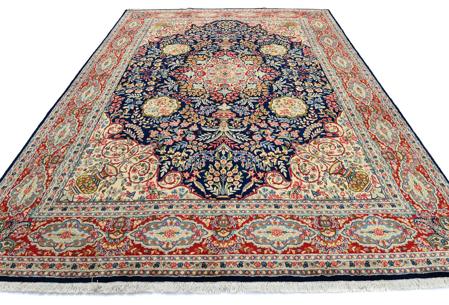 Hand-Knotted Vintage Classic Floral Oriental Rug